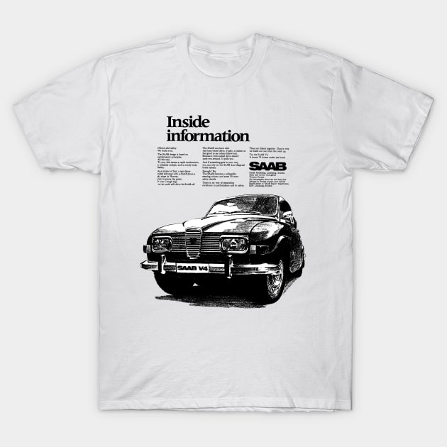 SAAB V4 - advert T-Shirt by Throwback Motors